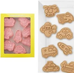 New Cartoon Cookie Cutter Set -8 Piece - Cartoon Stamped Embossed Cookie Cutter Molds For Cake Kids Birthday Party -Wilton Shop 51sYLyLkrUL. AC