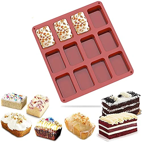Mini Loaf Pan, 12 Cavities Non-stick Mini Brownie Pan Bread Pan, Silicone Mini Loaf Baking Pans For Mini Bread Loaves, Brownie, Cornbread, Cheesecake, Ice Cream 4 Mini Loaf Pan, 12 Cavities Non-stick Mini Brownie Pan Bread Pan, Silicone Mini Loaf Baking Pans For Mini Bread Loaves, Brownie, Cornbread, Cheesecake, Ice Cream - Image 2