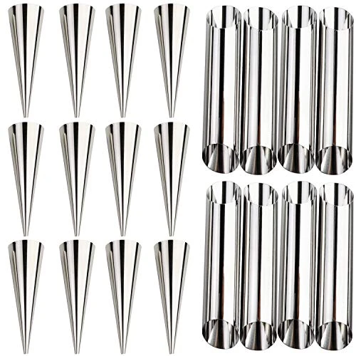 Cream Horn Molds Stainless Steel Cone Tubular Shaped Mold For Cannoli Tubes Croissant (cream Cone) 3 Cream Horn Molds Stainless Steel Cone Tubular Shaped Mold For Cannoli Tubes Croissant (cream Cone)
