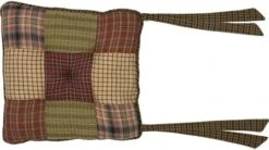 Tea Cabin Chair Pad Patchwork Log Cabin Country Rustic Lodge Design, Moss Green And Deep Red -Wilton Shop 51ss7UeK HL. AC