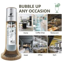 Sparkling Water Maker, Soda Maker Machine For Home Or Office, With 3×1.0L BPA-free Sparkling Water Bottle, Compatible With Any Screw-in 60L CO2 Carbonator(NOT Included)(Wooden) 11 Sparkling Water Maker, Soda Maker Machine For Home Or Office, With 3×1.0L BPA-free Sparkling Water Bottle, Compatible With Any Screw-in 60L CO2 Carbonator(NOT Included)(Wooden) -Wilton Shop 51sw8gLE9kL