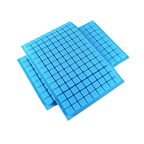 Silicone Candy Molds, 2 Pack 126-Cavity Mini Square Chocolate Molds For Gummy Jelly Truffles Pralines Caramels, Ice Cube Tray Molds 3 Silicone Candy Molds, 2 Pack 126-Cavity Mini Square Chocolate Molds For Gummy Jelly Truffles Pralines Caramels, Ice Cube Tray Molds