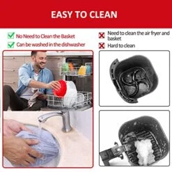 Eidsefe Air Fryer Silicone Liners, 2PCS 7.5" Food Grade Reusable Air Fryer Liner, Easy Cleaning Fits 3-5QT Airfryer Accessories -Wilton Shop 51tEkztP3zL