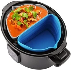 Slow Cooker Divider Liners Fit 6 QT, Silicone Slow Cooker Liners, Reusable & Dishwasher Safe & Leakproof Slow Cooker Liner Inserts 2 Pack (Grey) -Wilton Shop 51tKH5uLrxL. AC