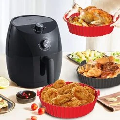 Air Fryer Silicone Pot,2-Pack 9.4 Inch Reusable Air Fryer Liners Round Food Safe Non Stick Air Fryer Basket Oven Accessories For Cosori 6 Qt Or Bigger Air Fryer (9.4 ") 14 Air Fryer Silicone Pot,2-Pack 9.4 Inch Reusable Air Fryer Liners Round Food Safe Non Stick Air Fryer Basket Oven Accessories For Cosori 6 Qt Or Bigger Air Fryer (9.4 ") -Wilton Shop 51tOdcV3DtL
