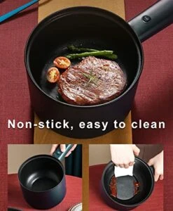 Electric Hot Pots With Stainless Steel Steamer, Can Cook Porridge, Stew, Frying Steak, Can Stir-Fry, Etc, 300W/600W Dual Power, 1.7L Non-Stick Pan, Private Special Cooking Utensils For Home/RV/Office 9 Electric Hot Pots With Stainless Steel Steamer, Can Cook Porridge, Stew, Frying Steak, Can Stir-Fry, Etc, 300W/600W Dual Power, 1.7L Non-Stick Pan, Private Special Cooking Utensils For Home/RV/Office -Wilton Shop 51tTtTbe1fL