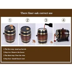 Personalized - Custom Engraved Premium Oak Aging Barrel - Age Your Own Whiskey, Beer, Wine & More Barrel Aged (Color : B) -Wilton Shop 51taLYQfCCL