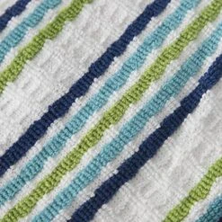 Premium Kitchen Towel (4-Pack), 16"x26" Highly Absorbent, Super Soft Long Lasting 100% Cotton Solid/Check Hand Towels, Tea Towels, Blue -Wilton Shop 51tdHa7tPHL