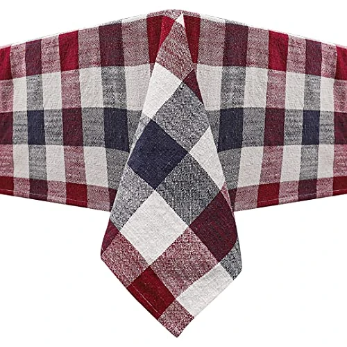 Navy Red Rectangular Tablecloth Fuchsia Blue Gingham Checkered Plaid Table Cloth Dining Table Decor,Navy Red,52"x70",4-6 Seats 3 Navy Red Rectangular Tablecloth Fuchsia Blue Gingham Checkered Plaid Table Cloth Dining Table Decor,Navy Red,52"x70",4-6 Seats