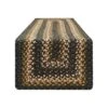 Kilimanjaro Premium Jute Braided Small Table Runner 8" X 28" (Set Of 2) Rectangular Black Reversible, Natural Jute Yarn Rustic, Country, Primitive, Farmhouse Style Kitchen Tabletop