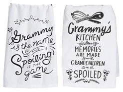 By Kathy Grammy Towel Set - Grammy Is The Name Spoiling And Grammy's Kitchen Where Memories