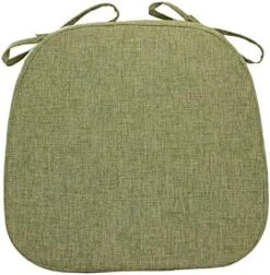 Chair Cushion With Ties For Dining Chairs - Indoor Non Slip Kitchen Room Metal Wooden Bar Seat Pads With Machine Washable Cover [14.5 X 15.5 X 2 Inches] - Dark Beige -Wilton Shop 51tuPO4kL. AC