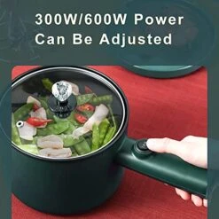 Electric Hot Pots With Stainless Steel Steamer, Can Cook Porridge, Stew, Frying Steak, Can Stir-Fry, Etc, 300W/600W Dual Power, 1.7L Non-Stick Pan, Private Special Cooking Utensils For Home/RV/Office 8 Electric Hot Pots With Stainless Steel Steamer, Can Cook Porridge, Stew, Frying Steak, Can Stir-Fry, Etc, 300W/600W Dual Power, 1.7L Non-Stick Pan, Private Special Cooking Utensils For Home/RV/Office -Wilton Shop 51tugjOFImL