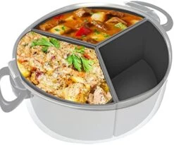 3 Grids Crock Pot Divider Insert,Slow Cooker Divider Liner Fit 6 QT Crock Pot, Reusable & Leakproof Silicone Crock Pot Divider, Dishwasher Safe Cooking Liner For 6 Quart Pot -Wilton Shop 51u t5OJtmL. AC