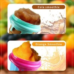 Slushy Maker Cup, 16.9 Oz Large Capacity Magic Quick-frozen Slushi Maker Cup, TIK TOK Magic Quick-frozen Ice Cream Cup, Cooling Cup, Double-layer Extruded Slushi Maker Cup, Family Ice Cream Machine And Children's Birthday Gift (brown) -Wilton Shop 51u7Vh3DtmL