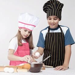 11 Pcs Kids Cooking And Baking Set With Apron For Girls, Chef Hat, Oven Mitt, And Other Cooking Utensils -Wilton Shop 51uEeIHrAlL