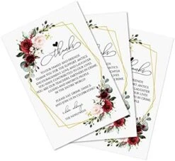 Oris Home Wedding Thank You Place Setting Cards With Dusty Blue Chiffon Ribbons, 4x6 Print To Add To Your Table Centerpieces And Wedding Decorations — Pack Of 50 -Wilton Shop 51uKPCYxKfL. AC