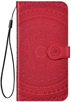 Compatible With Samusng Galaxy S7 Edge Case Emboss Mandala Floral Pu Leather Wallet Strap Case With Card Holder Slots Shockproof Magnetic Kickstand Stand Folio Flip Book Protective Cover,gray -Wilton Shop 51uKsw421jL. AC