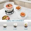 9.6 QT Food Steamer For Cooking, Electric Food Vegetable Steamer With BPA-Free 3 Tier Stackable Baskets, 800W Fast Heating, 60-min Timer, Auto Shutoff & Boil Dry Protection, Stainless Steel -Wilton Shop 51uLZnurSfL