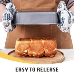 8.5 X 4.5 Bread Pan Set Of 3, 6 X 3.3 X 2 Mini Loaf Pan Set Of 3, 8-Cavity Mini Loaf Pan For Baking Bread -Wilton Shop 51uN9Al0m2L