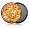 Hicken Pizza Pan 9 Inch, 2 Pack Carbon Steel Round Pizza Crisp Baking Pan 0.6mm Thickness -Wilton Shop 51uNwhtwnuL