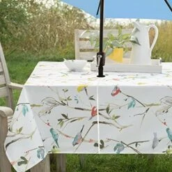 Indoor-Outdoor Spillproof Fabric Tablecloth For Spring/Summer/Party/Picnic (70" Round With Umbrella Hole, Menagerie) 24 Indoor-Outdoor Spillproof Fabric Tablecloth For Spring/Summer/Party/Picnic (70" Round With Umbrella Hole, Menagerie) -Wilton Shop 51uTpG8VuTL. AC