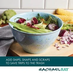 Accessories Kitchen Pantryware Multi Purpose/Salad Serveware/Melamine Garbage Bowl, Agave Blue,1 Gallon 9 Accessories Kitchen Pantryware Multi Purpose/Salad Serveware/Melamine Garbage Bowl, Agave Blue,1 Gallon -Wilton Shop 51umEaSVMmL