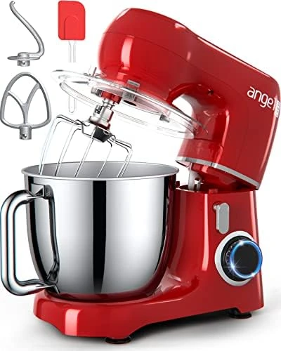 Angel Electric Stand Mixer, 5.5 Quarts, Dough Hook, Flat Beater, Wire Whisk Attachments, 10+P Speeds With Splash Guard, Yellow With DIY STICKERS 11 Angel Electric Stand Mixer, 5.5 Quarts, Dough Hook, Flat Beater, Wire Whisk Attachments, 10+P Speeds With Splash Guard, Yellow With DIY STICKERS - Image 9