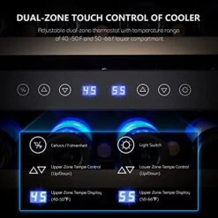 73 Bottle Compressor Wine Cooler Dual Zone With Touch Control -Wilton Shop 51uquVhQZiL
