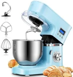 Stand Mixer,1000W 8+P Speed Tilt-Head Kitchen Mixers With LCD Display Timer,Planetary Mixing Food Mixer With Stainless Steel Bowl,Dough Hook, Beater & Wire Whip -Wilton Shop 51uxRmlEyVL. AC
