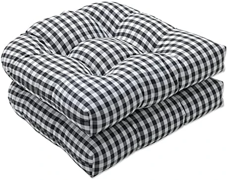 Outdoor/Indoor Dawson Pewter Chair Pads, 15.5" X 16", Black 2 Count 13 Outdoor/Indoor Dawson Pewter Chair Pads, 15.5" X 16", Black 2 Count - Image 11