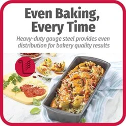 Cook Set Of 2 Extra Large 13'' X 5'' Nonstick Steel Bread Loaf Pans, Gray 10 Cook Set Of 2 Extra Large 13'' X 5'' Nonstick Steel Bread Loaf Pans, Gray -Wilton Shop 51vBY84b4bL
