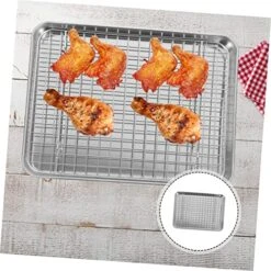 2 Sets Cooling Steel Bbq Kitchen Plate For Container Barbecue Cookie Baking Fish Pan Stainless Tool Cooking Rack Accessories Grill With Food Outdoor Tray Wire Toast Oven Pans Home 13 2 Sets Cooling Steel Bbq Kitchen Plate For Container Barbecue Cookie Baking Fish Pan Stainless Tool Cooking Rack Accessories Grill With Food Outdoor Tray Wire Toast Oven Pans Home -Wilton Shop 51vCJufxeDL