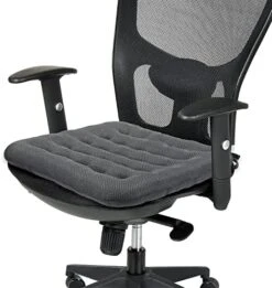 Excellent Support Effect Office Chair Cushion 1 Pack, Luxury Air Mesh Breathable Non-Slip Desk Computer Seat Cushion, Kitchen Dining Room Square Chair Pad (1 Count, Black) -Wilton Shop 51vDAIbd7cL. AC