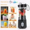 Portable Blender For Shakes And Smoothies, USB Rechargeable Mini Travel Electric Personal Size, With 13oz Blender Bottles, Powerful Motor, 6 Blades(Black) -Wilton Shop 51vF50ZZepL