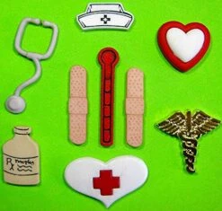 DIY Medical Equipment Silicone Cake Mold, First Aid Kit Model Molds, Thermometer, Stethoscope, Nurse Cap, Chocolate Clay Mould, Pink (083) -Wilton Shop 51vHIao6M6L