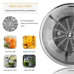 Juicer, Bagotte Centrifugal Juicer, 65mm Wide Feed Chute Juicer Machines For Whole Fruit And Vegetable, High Juice Yield Dual-Speed Juice Extractor With 304 Stainless Steel, BPA-Free, Easy To Clean -Wilton Shop 51vLaXX1igL