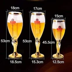 Beverage Dispenser Beer Dispenser Beer Tower Dispenser Draft Beer Kegerator Perfect For Parties And Game Day For Party (Color : Gold, Size : 1.5L) -Wilton Shop 51vZ0j38lrL