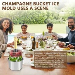 Champagne Ice Bucket, Wine Chiller Ice Mold, Bucket Ice Mold, Diy Kinds Of Ice Buckets You Like, Easily Make A Variety Of Exquisite Champagne Wine Buckets, Beautiful Decoration To Your Party. -Wilton Shop 51vnOW72nBL
