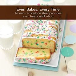 Cook Aluminized Steel, Diamond-Infused Non-Stick Coated Textured Bakeware, Loaf Pan, Champagne Pewter 18 Cook Aluminized Steel, Diamond-Infused Non-Stick Coated Textured Bakeware, Loaf Pan, Champagne Pewter -Wilton Shop 51vxfFfc1jL