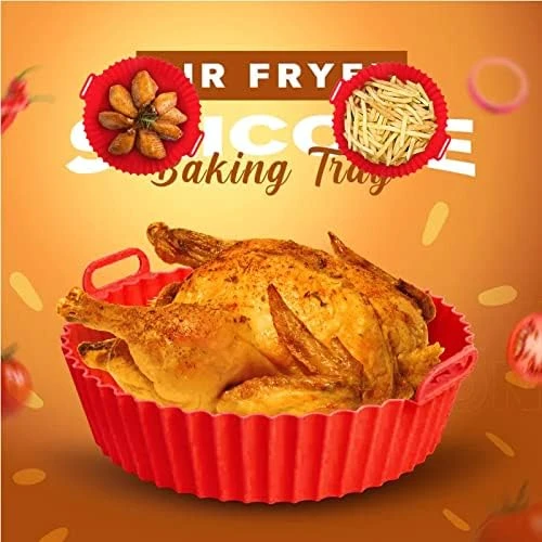 Air Fryer Silicone Baking Tray - Reusable Air Fryer Silicone Liners, Non-Stick Air Fryer Silicone Pot - Oil Proof, Water-proof, Food Grade Basket Bowl Liner For Baking Cooking Food (Type A, Green) 17 Air Fryer Silicone Baking Tray - Reusable Air Fryer Silicone Liners, Non-Stick Air Fryer Silicone Pot - Oil Proof, Water-proof, Food Grade Basket Bowl Liner For Baking Cooking Food (Type A, Green) - Image 15