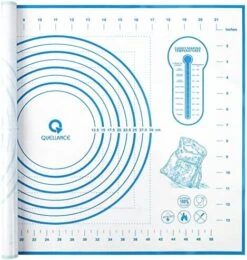 Silicone Pastry Mat For Baking, Baking Mat For Rolling Dough Non Slip Extra Large, Fondant Mat With Measurement, Kitchen Counter Mat For Pie Crust, Pizza And Cookies, Oven Liner Mat,16" X 24", Red -Wilton Shop 51w vM9ar0L. AC