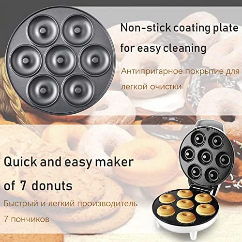 Reakfast 7 Grids Mini Donut Machine Non Stick Coating Surface Easy Release Maker For Home And Travel Use 5 Reakfast 7 Grids Mini Donut Machine Non Stick Coating Surface Easy Release Maker For Home And Travel Use - Image 3