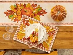 Printed Fall Table Runner, Thanksgiving Harvest Party Collection - Wrinkle Free 14 X 108 Inch Rectangle Tabletop For Kitchen Dining Tabletop Decoration Parties Weddings 12 Printed Fall Table Runner, Thanksgiving Harvest Party Collection - Wrinkle Free 14 X 108 Inch Rectangle Tabletop For Kitchen Dining Tabletop Decoration Parties Weddings -Wilton Shop 51wQhA57hWL