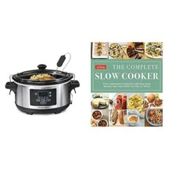 The Complete Slow Cooker: From Appetizers To Desserts & Hamilton Beach Set 'n Forget Programmable Slow Cooker With Temperature Probe, 6-Quart