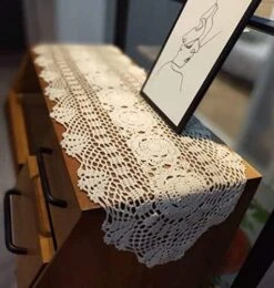 Janef White Handmade Crochet Cotton Table Runner Lace Doilies Doily Oval Dresser Scarves,11.8 By 35 Inches. 24 Janef White Handmade Crochet Cotton Table Runner Lace Doilies Doily Oval Dresser Scarves,11.8 By 35 Inches. -Wilton Shop 51wfkMeFwfL. AC 1