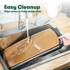 Bella Electric Ceramic Titanium Griddle, Make 10 Eggs At Once, Healthy-Eco Non-stick Coating, Hassle-Free Clean Up, Large Submersible Cooking Surface, 10.5" X 20", Copper/Black 16 Bella Electric Ceramic Titanium Griddle, Make 10 Eggs At Once, Healthy-Eco Non-stick Coating, Hassle-Free Clean Up, Large Submersible Cooking Surface, 10.5" X 20", Copper/Black -Wilton Shop 51wmtdOV9GL