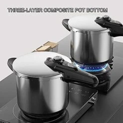 304 Stainless Steel Pressure Cooker, Household Multifunctional Large Capacity, Gas Stove, Induction Cooker, General Purpose Explosion-proof Pressure Cooker Large Capacity (Size : 6L) -Wilton Shop 51wpMXngpHS