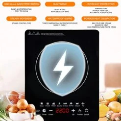 Portable Induction Burner, 2200W Electric Induction Countertop Burner With Touch Panel, 8 Cooking Preset Programs, Power & Temp Adjustable, LCD Display, Auto Pot Detection & Auto Shut-off, Hot Plate Cooker With 3-Hour Timer 11 Portable Induction Burner, 2200W Electric Induction Countertop Burner With Touch Panel, 8 Cooking Preset Programs, Power & Temp Adjustable, LCD Display, Auto Pot Detection & Auto Shut-off, Hot Plate Cooker With 3-Hour Timer -Wilton Shop 51wtlufUeeL