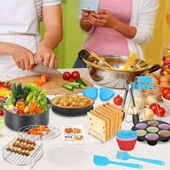 8 Inch XL Air Fryer Accessories, 19 Pcs Deep Fryer Accessories With Recipe Cookbook For Growise Phillips Cozyna Fits All 4.2QT - 5.8QT Air Fryer -Wilton Shop 51wyFzqcoBL